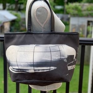 CHANEL Black Canvas Karl Lagerfeld Mobile Art Tote bag😍